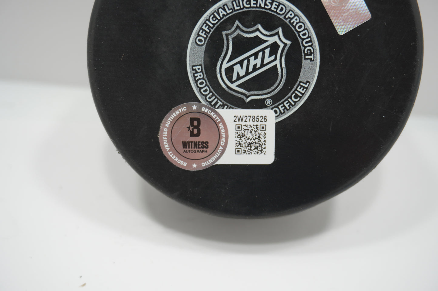LOGAN STANKOVEN DALLAS STARS SIGNED Logo PUCK BAS COA