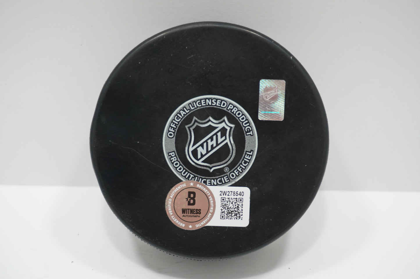 LOGAN STANKOVEN DALLAS STARS SIGNED Logo PUCK BAS COA