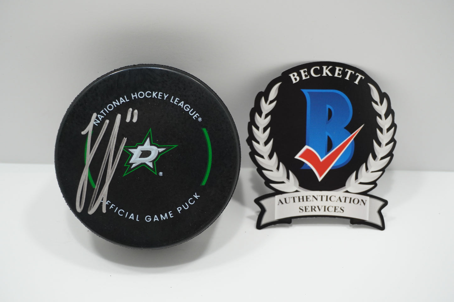 LOGAN STANKOVEN DALLAS STARS SIGNED Official Game HOCKEY PUCK BAS COA