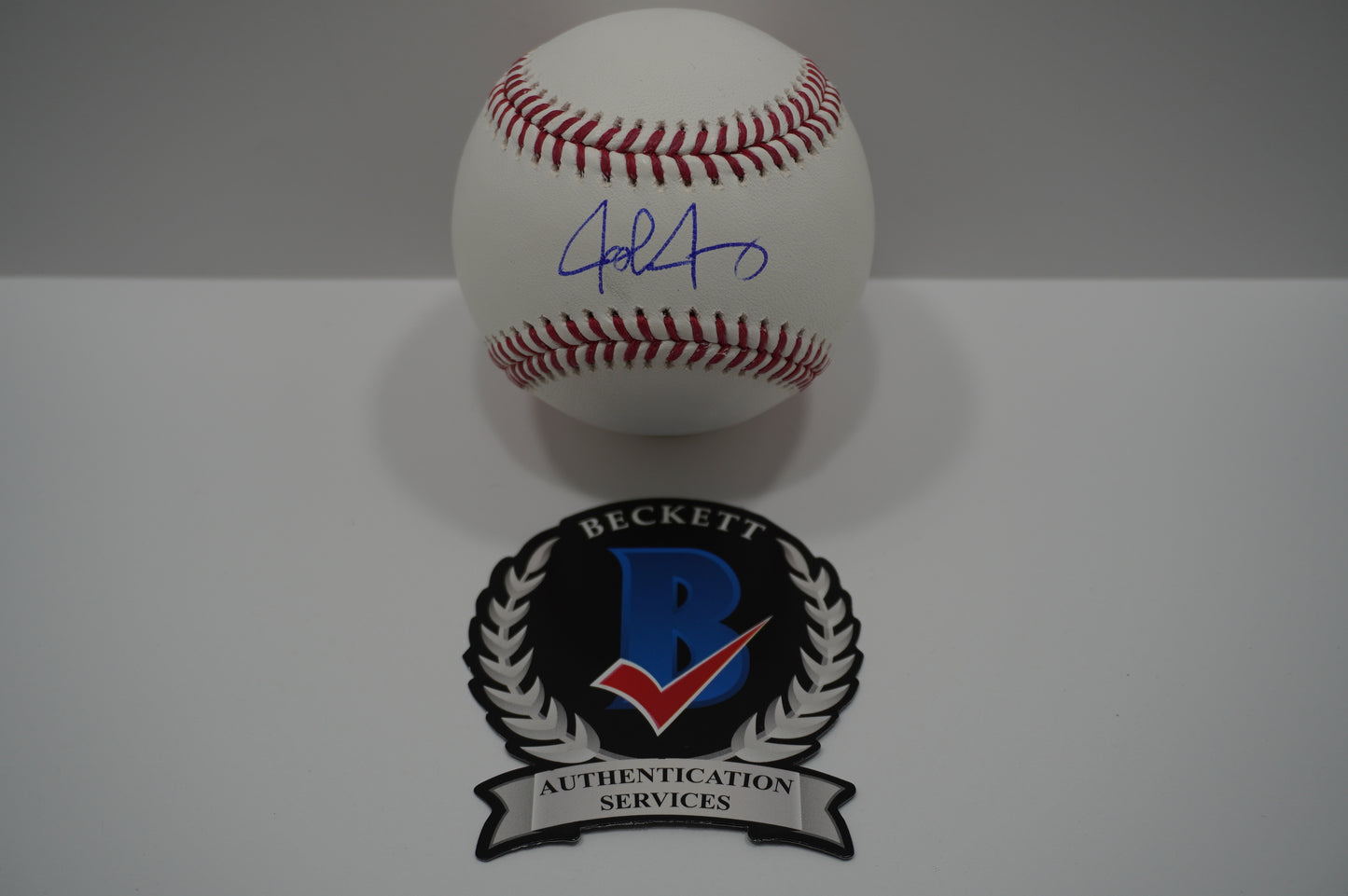 JOSH JUNG TEXAS RANGERS SIGNED Rawlings Official Major League Baseball BAS COA