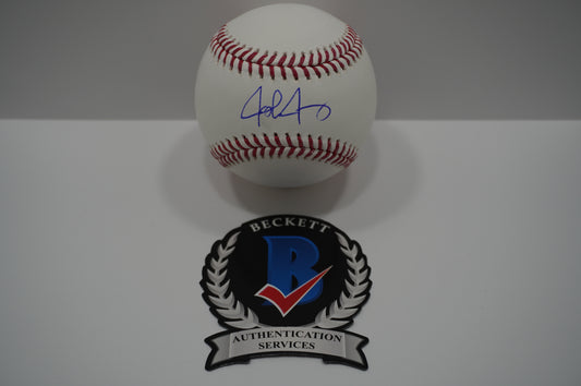 JOSH JUNG TEXAS RANGERS SIGNED Rawlings Official Major League Baseball BAS COA