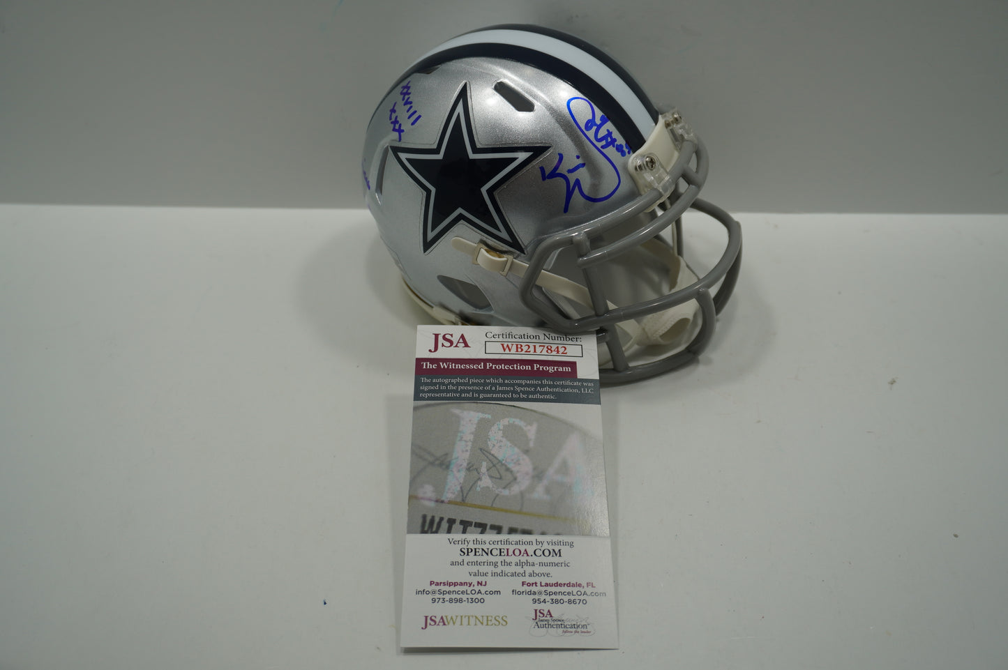 KEVIN WILLIAMS DALLAS COWBOYS SIGNED Mini Helmet wXXVIII XXX AmericasTeam JSA
