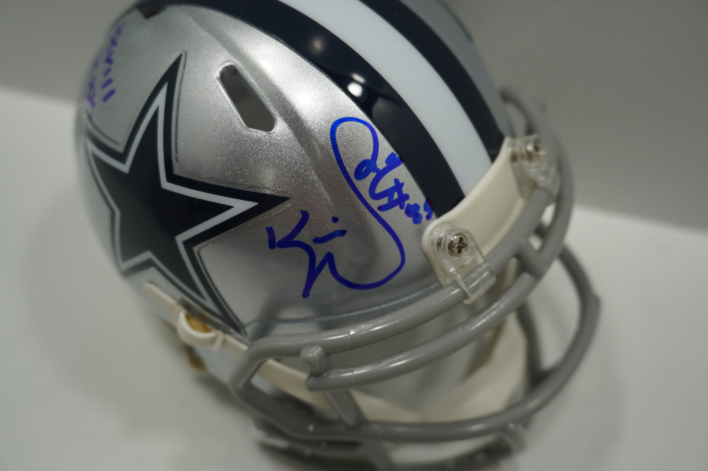 KEVIN WILLIAMS DALLAS COWBOYS SIGNED Mini Helmet wXXVIII XXX AmericasTeam JSA