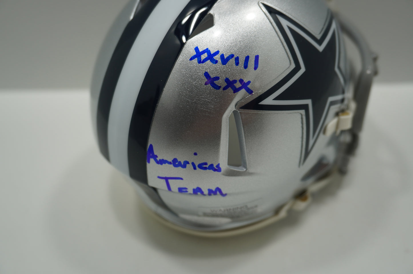 KEVIN WILLIAMS DALLAS COWBOYS SIGNED Mini Helmet wXXVIII XXX AmericasTeam JSA
