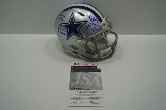 KEVIN WILLIAMS DALLAS COWBOYS SIGNED Mini Helmet wXXVIII XXX AmericasTeam JSA