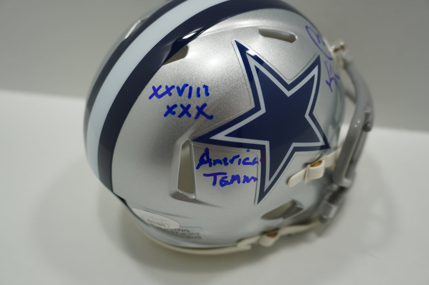 KEVIN WILLIAMS DALLAS COWBOYS SIGNED Mini Helmet wXXVIII XXX AmericasTeam JSA
