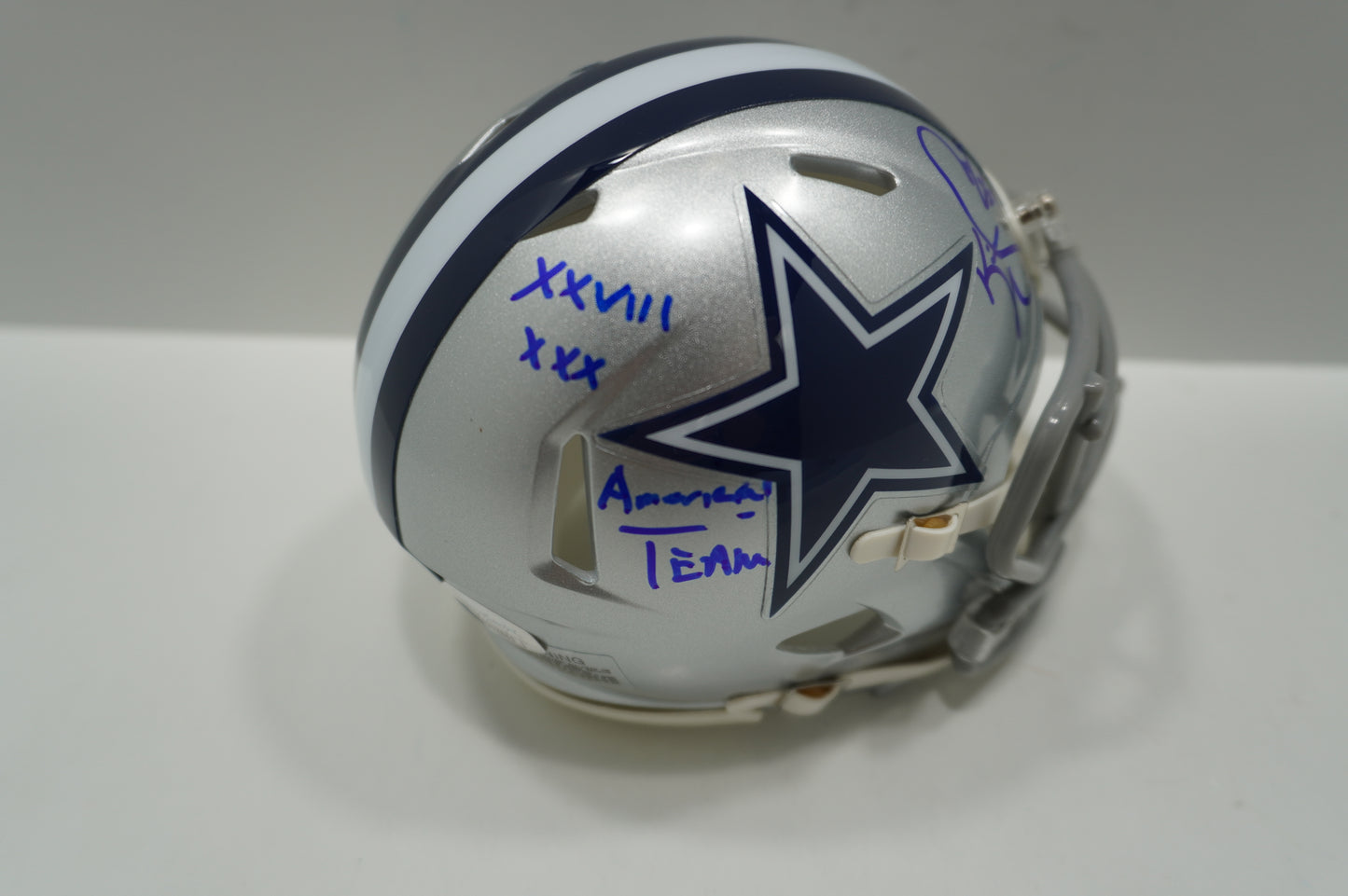 KEVIN WILLIAMS DALLAS COWBOYS SIGNED Mini Helmet wXXVIII XXX AmericasTeam JSA