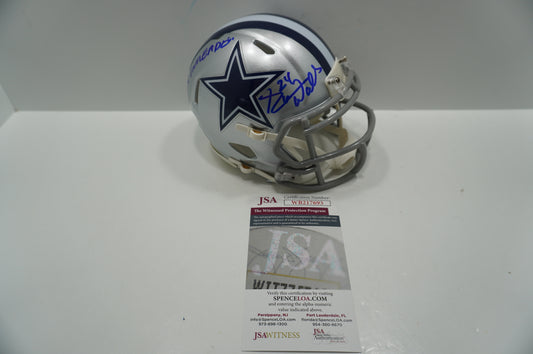 EVERSON WALLS DALLAS COWBOYS SIGNED Mini Helmet w/3x INT LEADER JSA COA