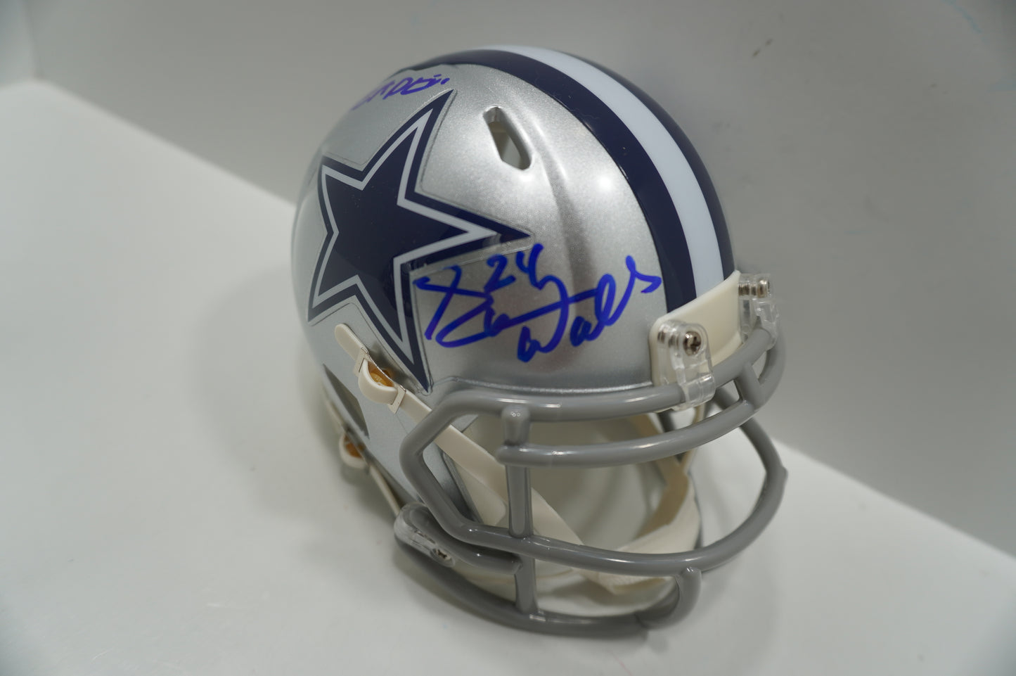 EVERSON WALLS DALLAS COWBOYS SIGNED Mini Helmet w/3x INT LEADER JSA COA