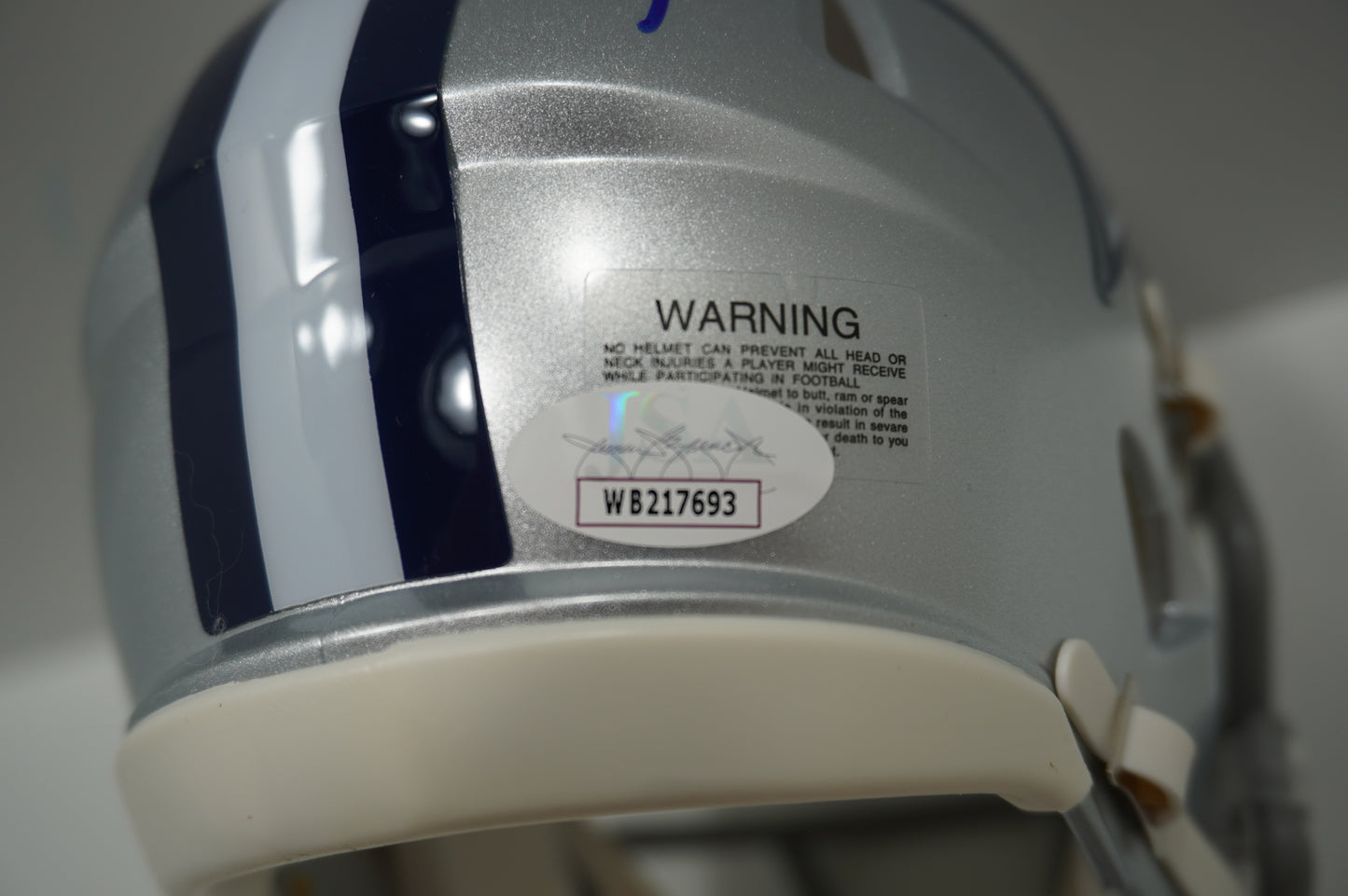 EVERSON WALLS DALLAS COWBOYS SIGNED Mini Helmet w/3x INT LEADER JSA COA