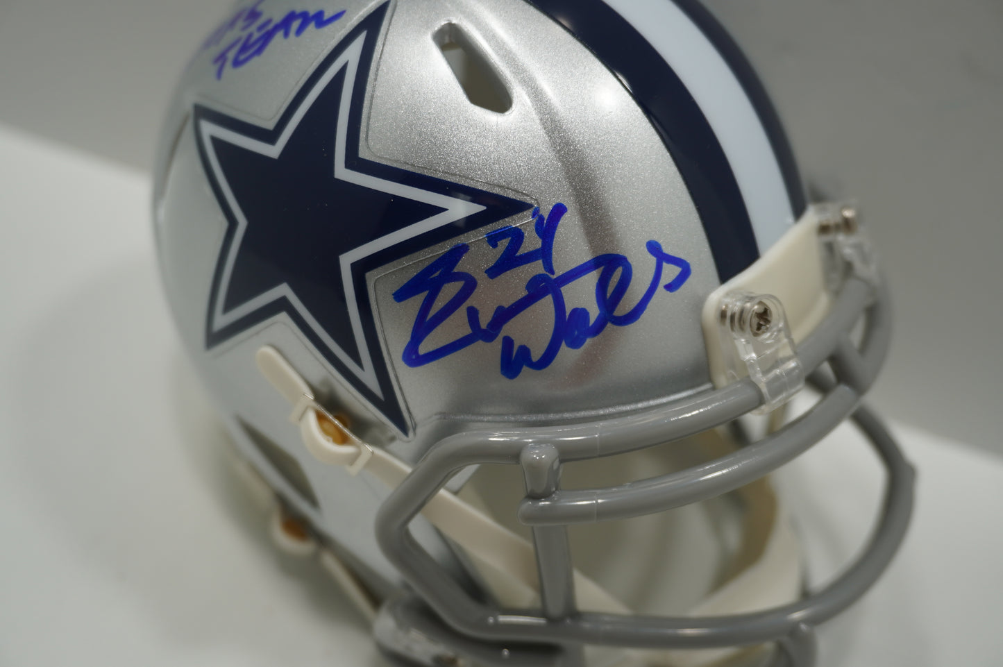 EVERSON WALLS DALLAS COWBOYS SIGNED Mini Helmet w/Americas Team JSA COA