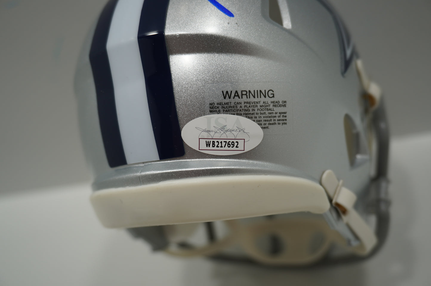 EVERSON WALLS DALLAS COWBOYS SIGNED Mini Helmet w/Americas Team JSA COA