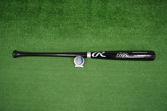 EVAN CARTER TEXAS RANGERS SIGNED BLACK RAWLINGS BASEBALL BAT BAS COA