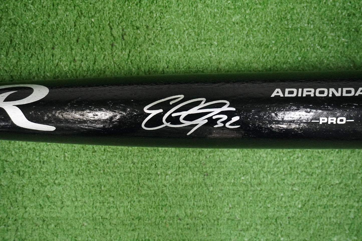 EVAN CARTER TEXAS RANGERS SIGNED BLACK RAWLINGS BASEBALL BAT BAS COA