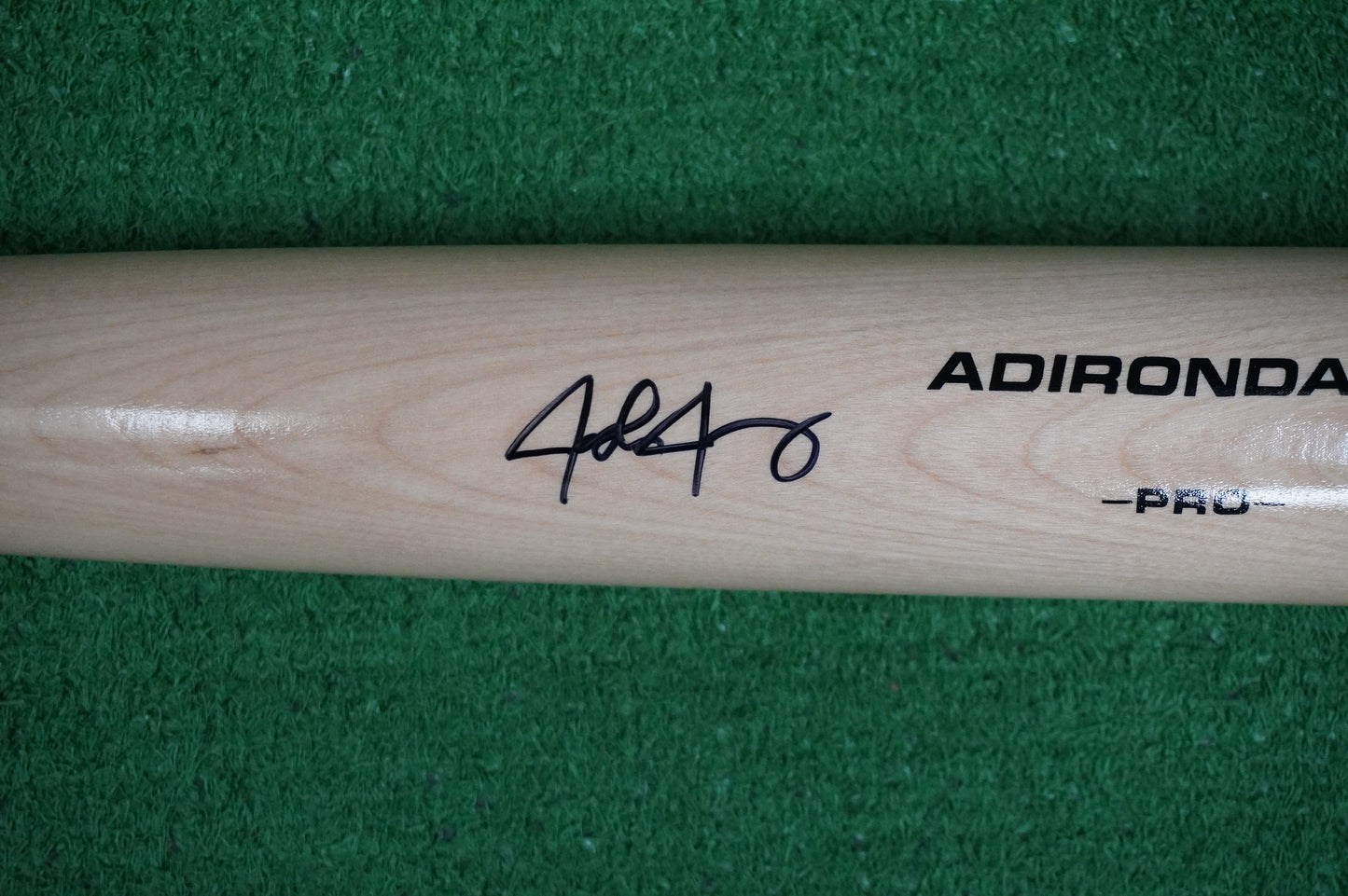 JOSH JUNG TEXAS RANGERS SIGNED BLONDE RAWLINGS BASEBALL BAT BAS COA