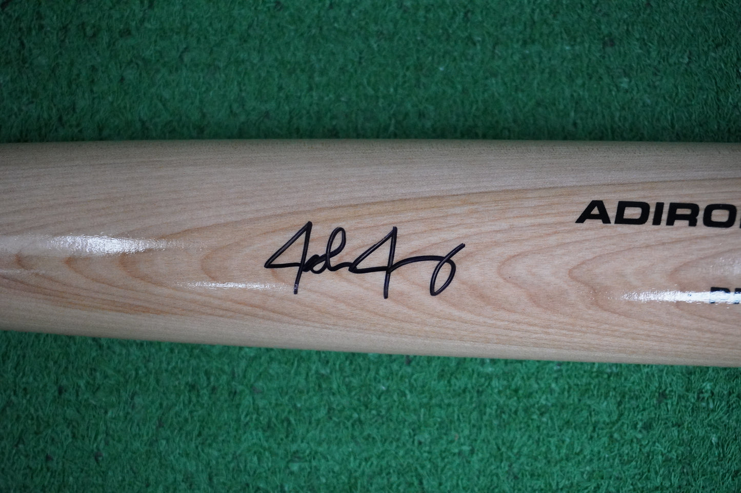 JOSH JUNG TEXAS RANGERS SIGNED BLONDE RAWLINGS BASEBALL BAT BAS COA