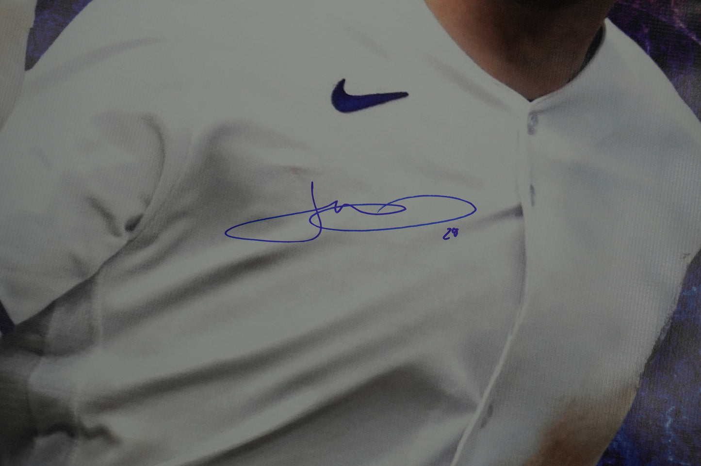 JONAH HEIM SIGNED TEXAS RANGERS Dallas Card Show 36x60 VINYL BANNER BAS