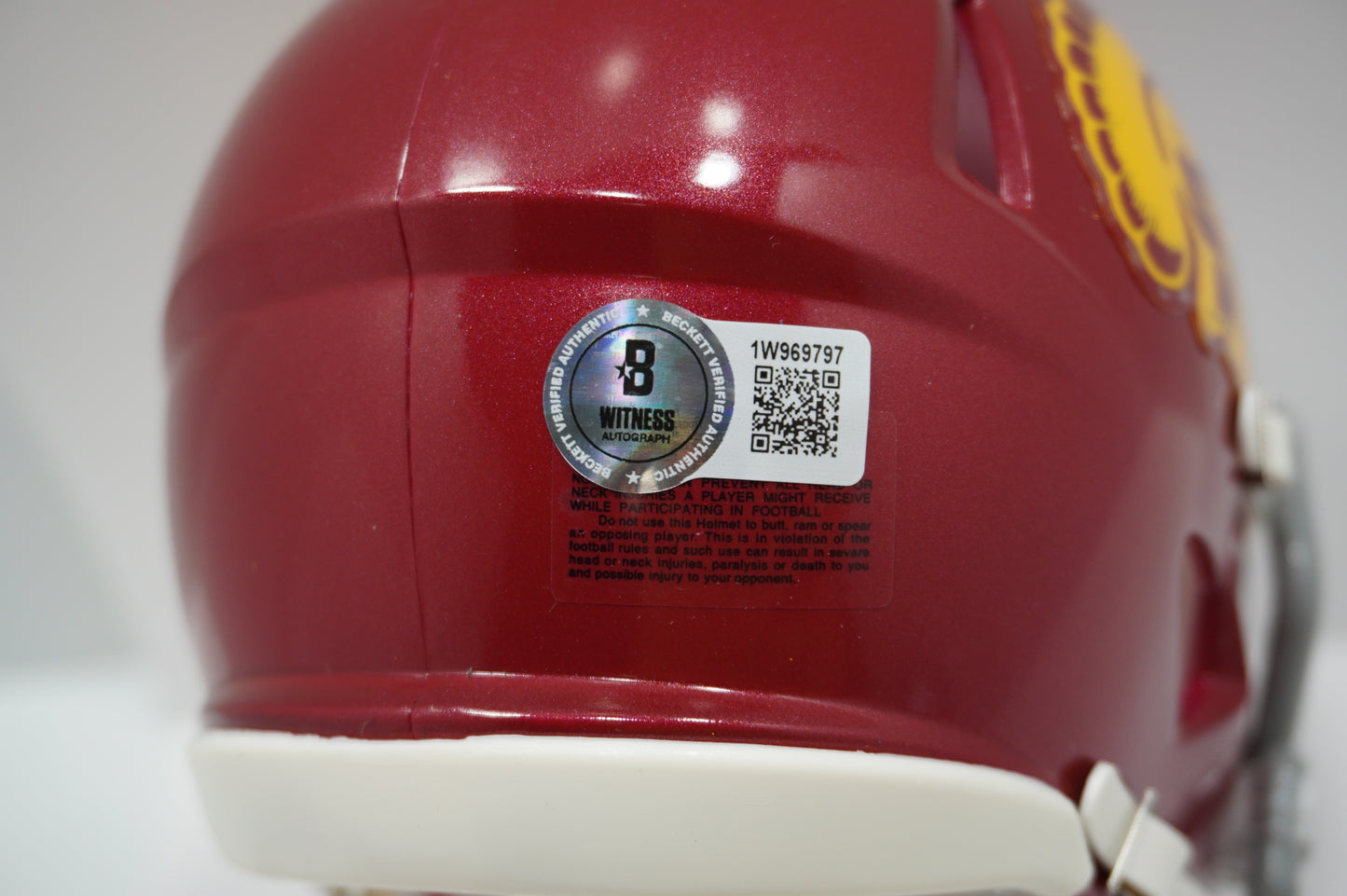 MARCUS ALLEN USC TROJANS SIGNED Riddell Mini Helmet RAIDERS BAS COA