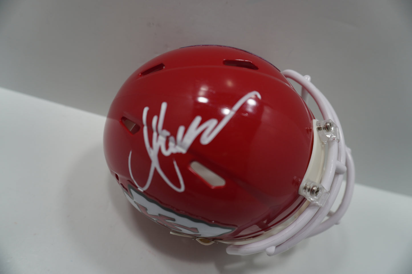 MARCUS ALLEN KANSAS CITY CHIEFS SIGNED Riddell Mini Helmet USC Trojans BAS COA