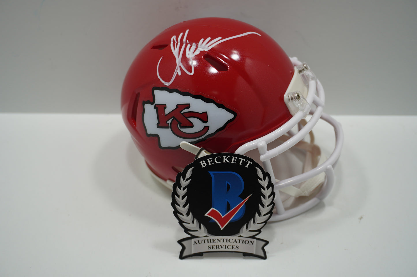 MARCUS ALLEN KANSAS CITY CHIEFS SIGNED Riddell Mini Helmet USC Trojans BAS COA