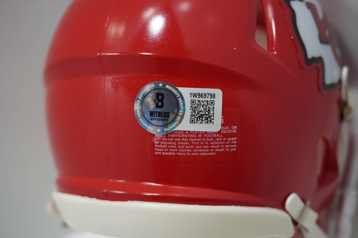 MARCUS ALLEN KANSAS CITY CHIEFS SIGNED Riddell Mini Helmet USC Trojans BAS COA