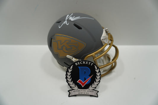 MARCUS ALLEN KANSAS CITY CHIEFS SIGNED Riddell SLATE Mini Helmet USC Trojans BAS