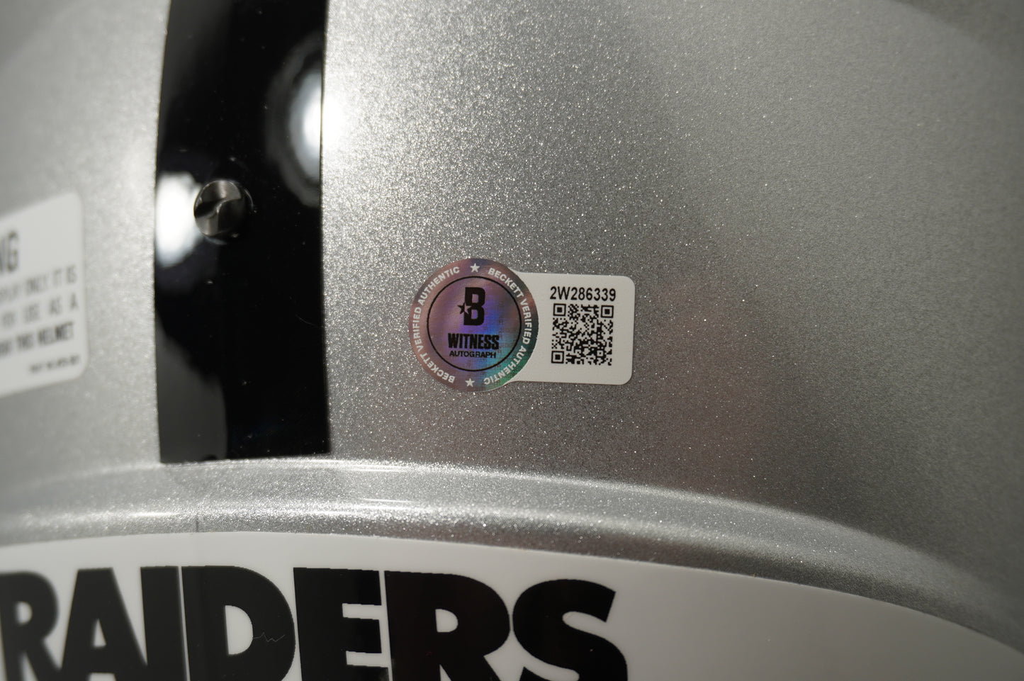 TIM BROWN SIGNED LA OAKLAND RAIDERS Riddell FULL SIZE HELMET BAS COA