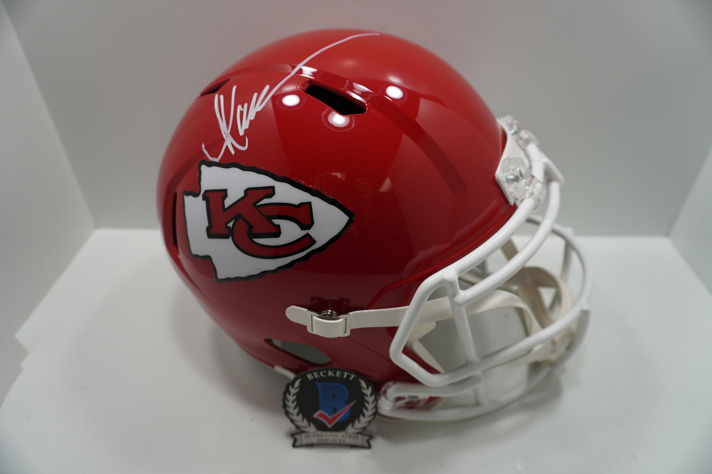 MARCUS ALLEN KANSAS CITY CHIEFS SIGNED Riddell Full Size Helmet USC Trojans BAS