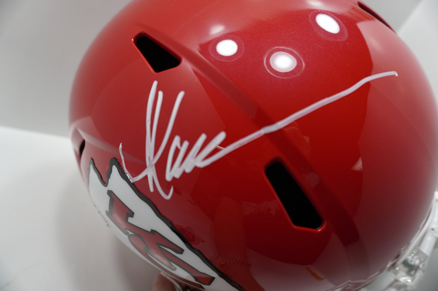 MARCUS ALLEN KANSAS CITY CHIEFS SIGNED Riddell Full Size Helmet USC Trojans BAS