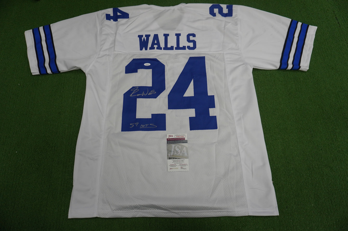 EVERSON WALLS DALLAS COWBOYS SIGNED JERSEY XL NY Giants w/57 Ints JSA COA