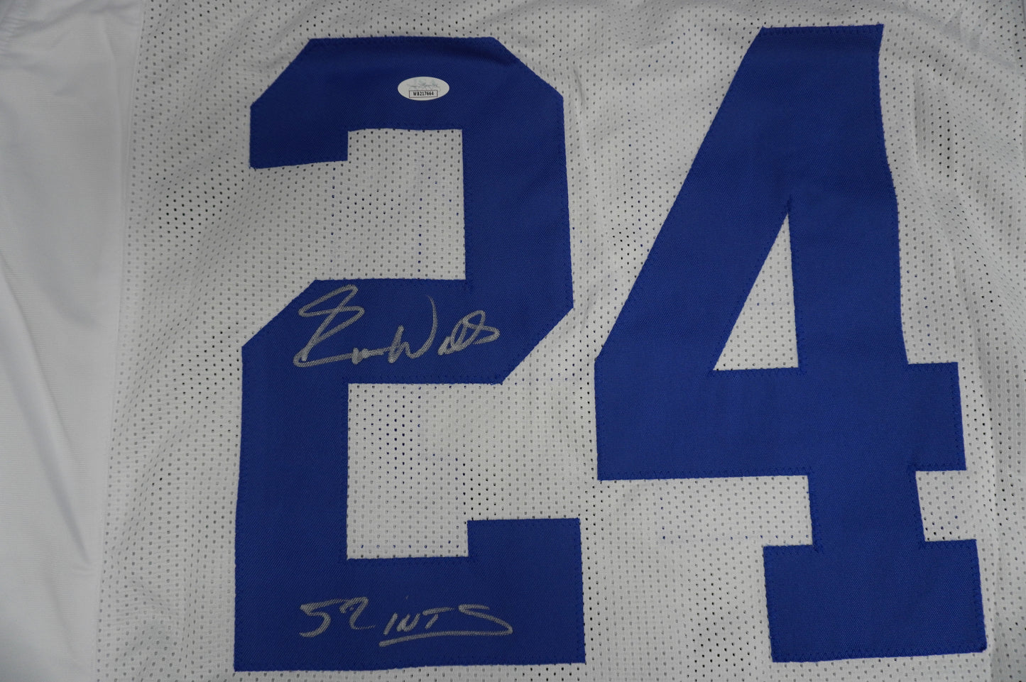 EVERSON WALLS DALLAS COWBOYS SIGNED JERSEY XL NY Giants w/57 Ints JSA COA