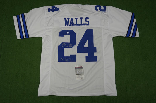 EVERSON WALLS DALLAS COWBOYS SIGNED JERSEY XL NY Giants w/57 Ints JSA COA