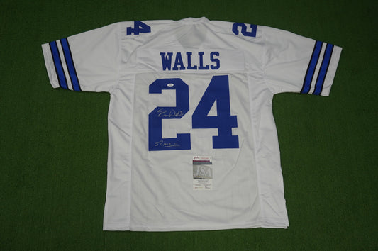 EVERSON WALLS DALLAS COWBOYS SIGNED JERSEY XL NY Giants w/57 Ints JSA COA