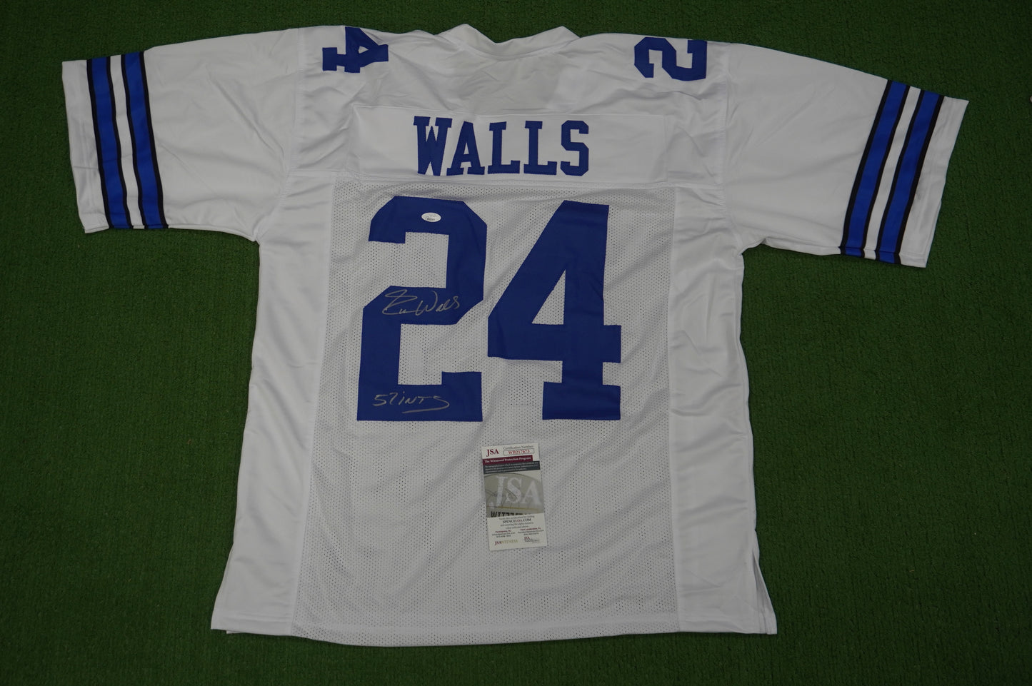 EVERSON WALLS DALLAS COWBOYS SIGNED JERSEY 2XL NY Giants w/57 Ints JSA COA