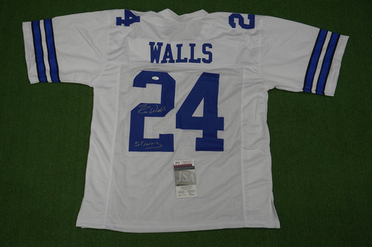 EVERSON WALLS DALLAS COWBOYS SIGNED JERSEY 2XL NY Giants w/57 Ints JSA COA