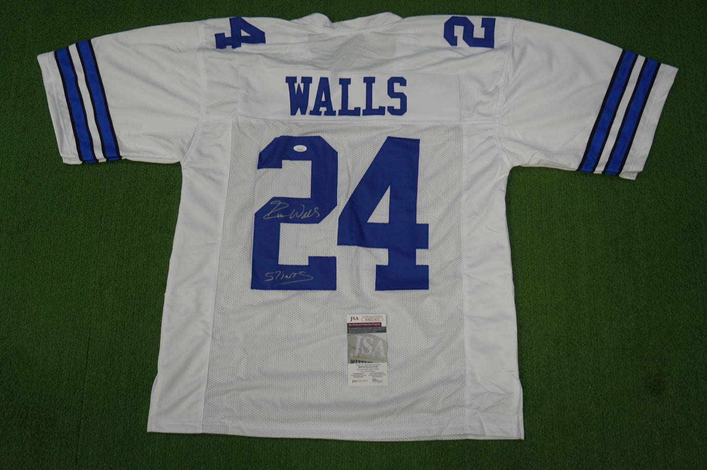 EVERSON WALLS DALLAS COWBOYS SIGNED JERSEY 2XL NY Giants w/57 Ints JSA COA