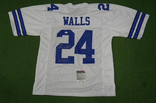EVERSON WALLS DALLAS COWBOYS SIGNED JERSEY 2XL NY Giants w/57 Ints JSA COA