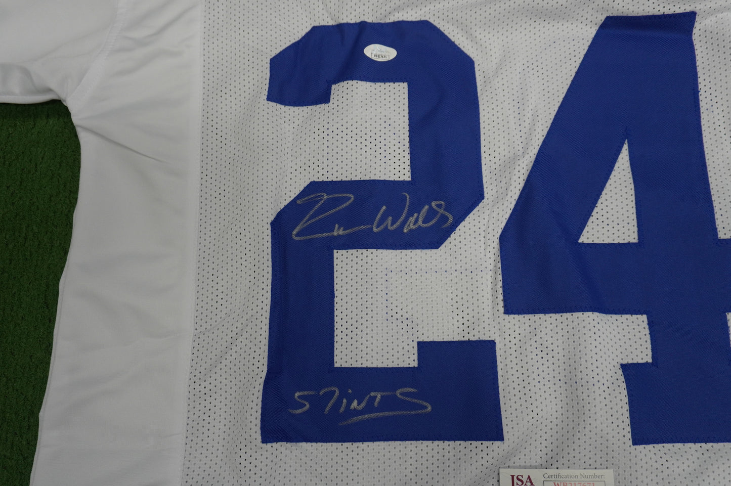 EVERSON WALLS DALLAS COWBOYS SIGNED JERSEY 2XL NY Giants w/57 Ints JSA COA