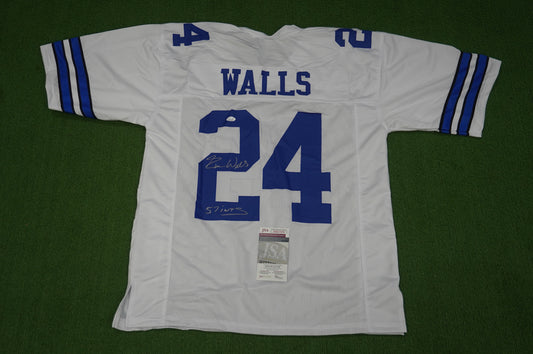 EVERSON WALLS DALLAS COWBOYS SIGNED JERSEY 2XL NY Giants w/57 Ints JSA COA