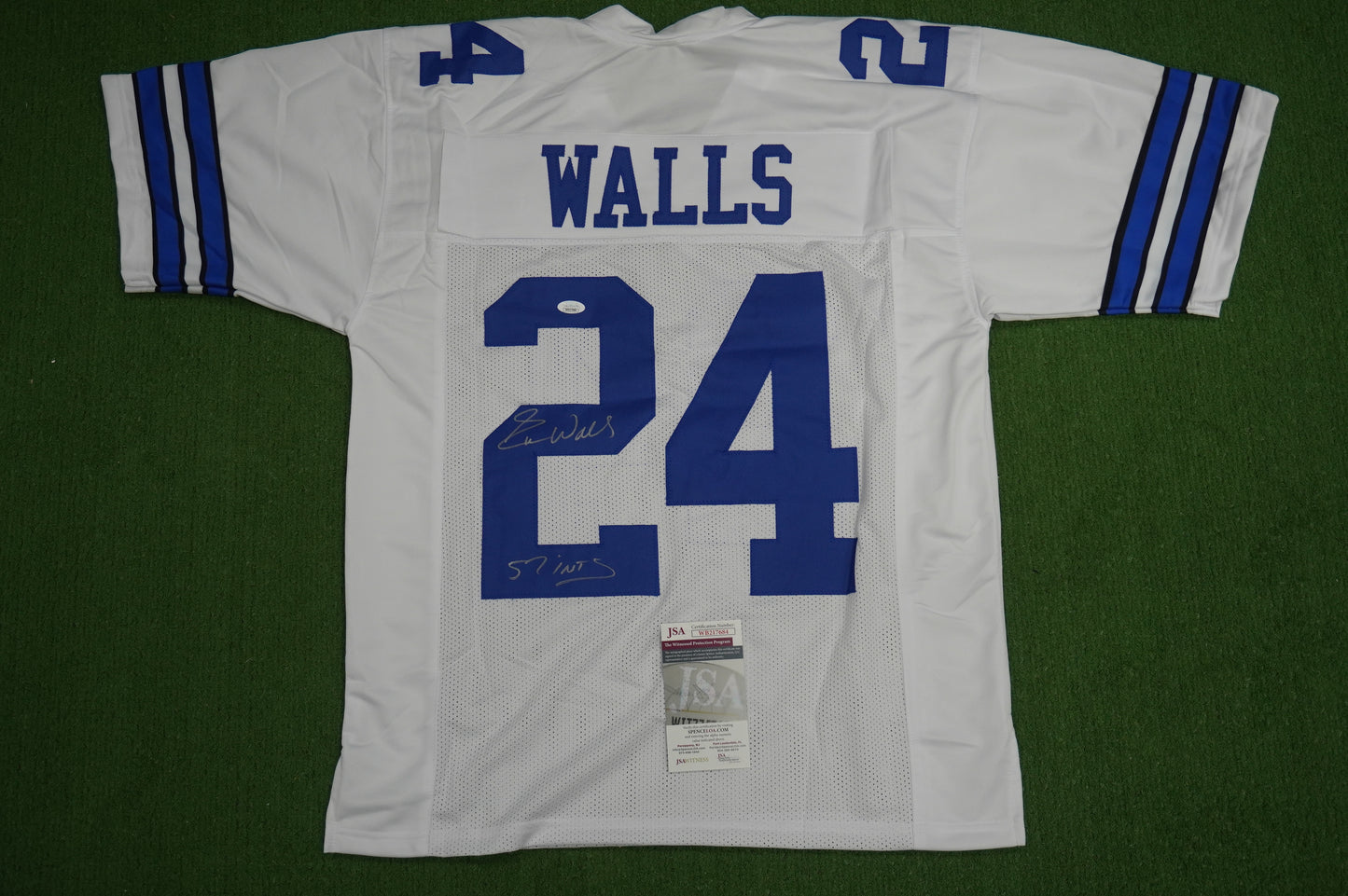 EVERSON WALLS DALLAS COWBOYS SIGNED JERSEY L NY Giants w/57 Ints JSA COA