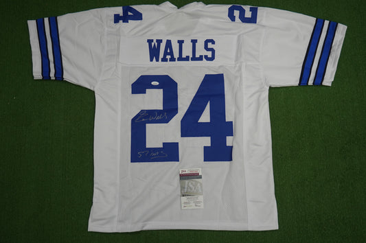EVERSON WALLS DALLAS COWBOYS SIGNED JERSEY L NY Giants w/57 Ints JSA COA