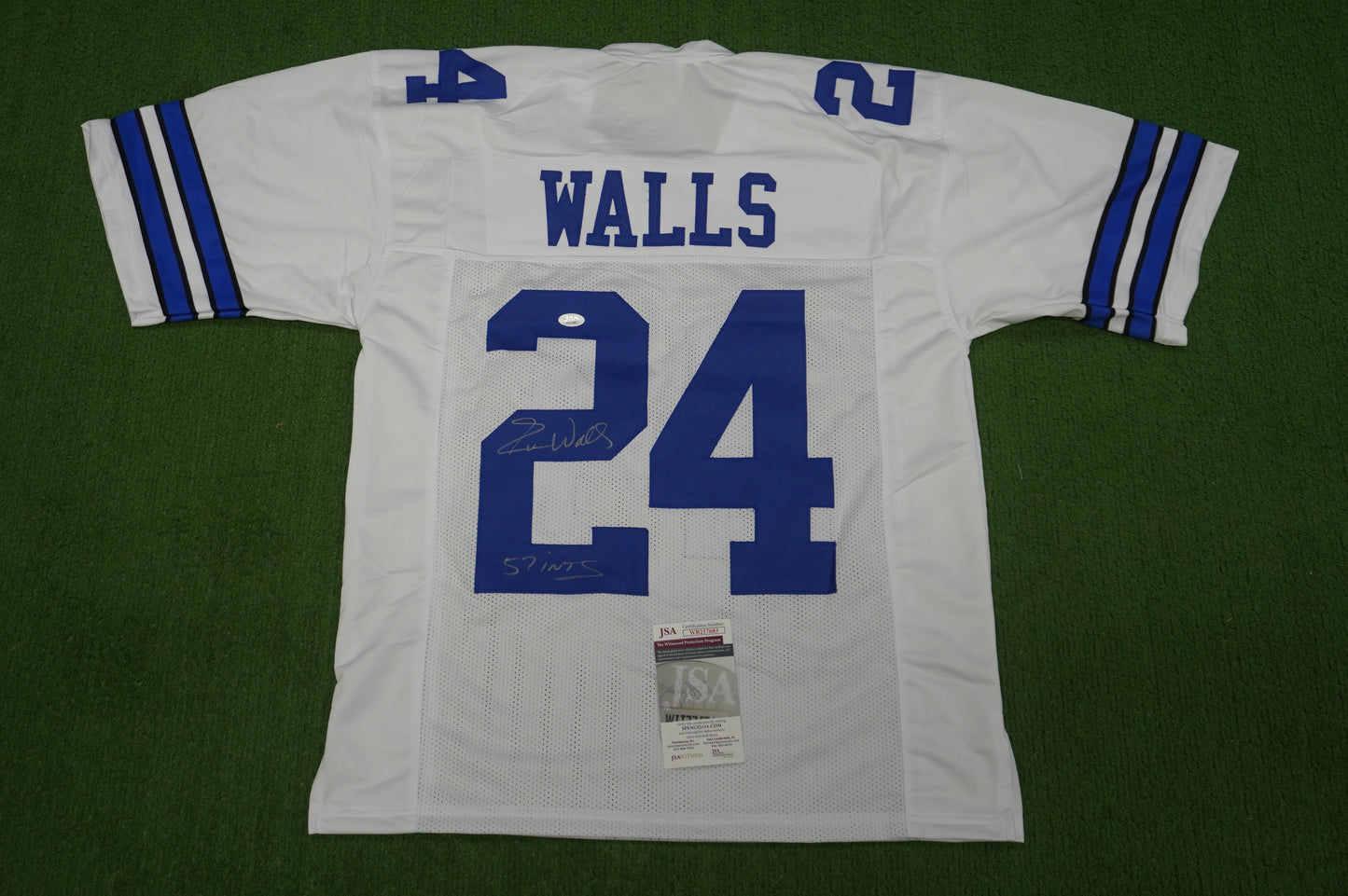 EVERSON WALLS DALLAS COWBOYS SIGNED JERSEY L NY Giants w/57 Ints JSA COA