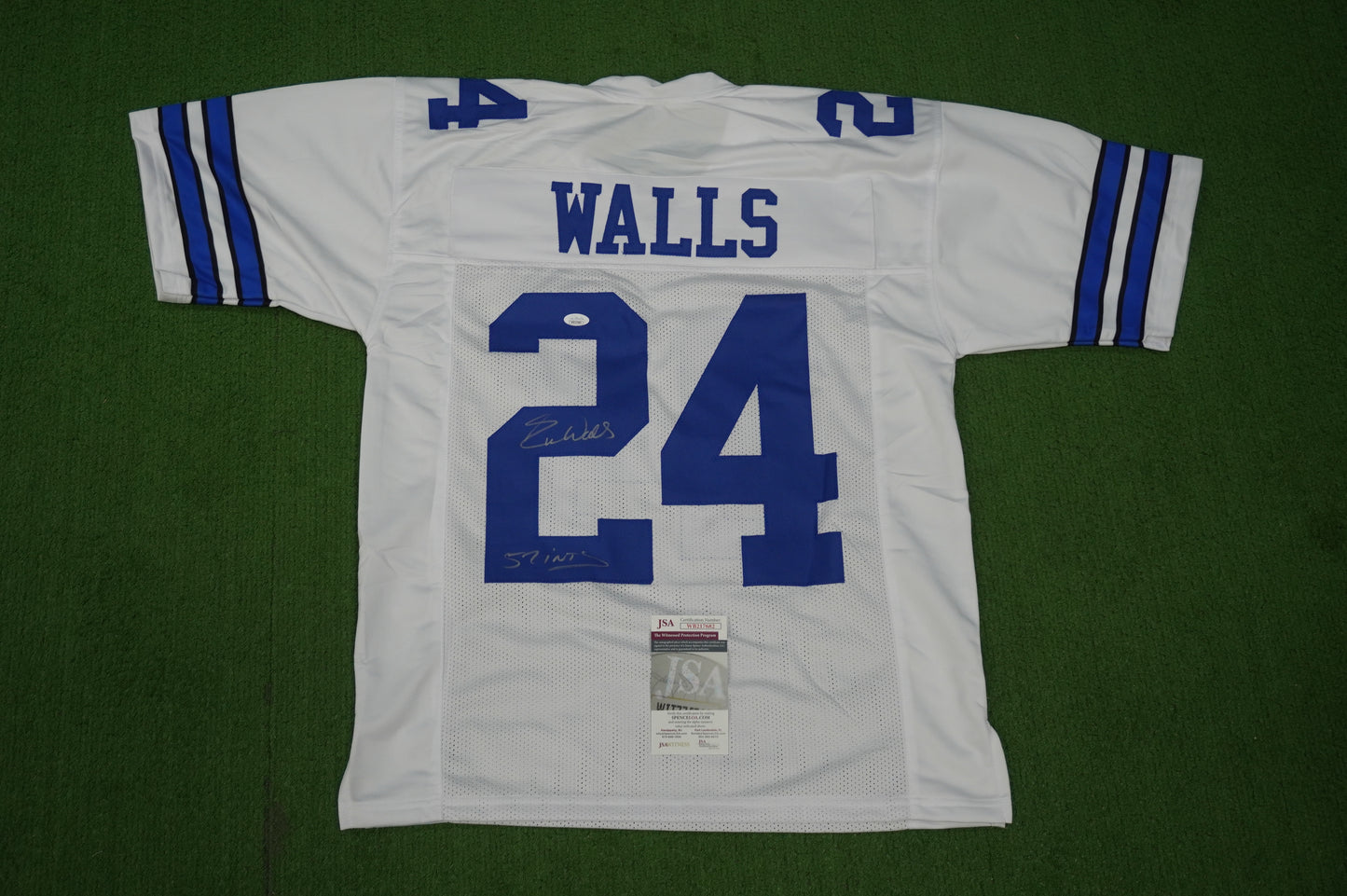 EVERSON WALLS DALLAS COWBOYS SIGNED JERSEY L NY Giants w/57 Ints JSA COA