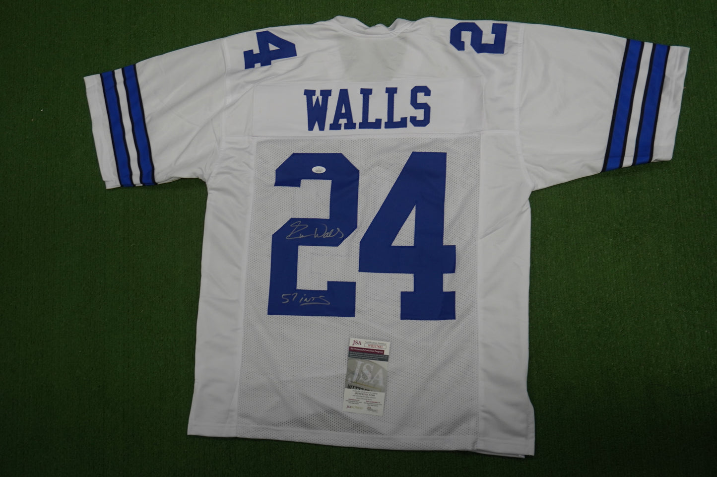 EVERSON WALLS DALLAS COWBOYS SIGNED JERSEY L NY Giants w/57 Ints JSA COA