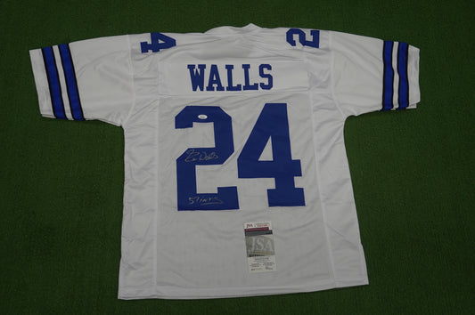 EVERSON WALLS DALLAS COWBOYS SIGNED JERSEY L NY Giants w/57 Ints JSA COA