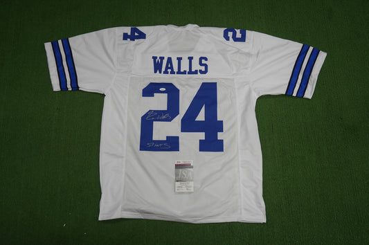 EVERSON WALLS DALLAS COWBOYS SIGNED JERSEY XL NY Giants w/57 Ints JSA COA