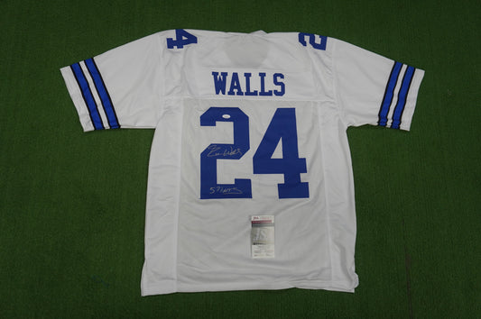 EVERSON WALLS DALLAS COWBOYS SIGNED JERSEY XL NY Giants w/57 Ints JSA COA