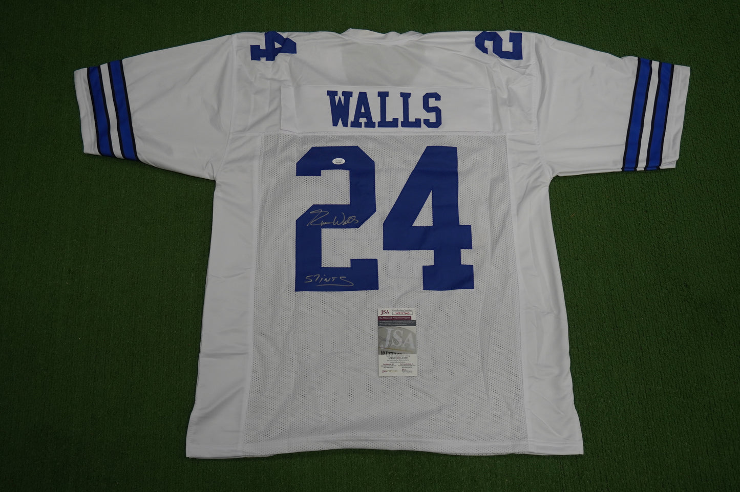 EVERSON WALLS DALLAS COWBOYS SIGNED JERSEY 3XL NY Giants w/57 Ints JSA COA