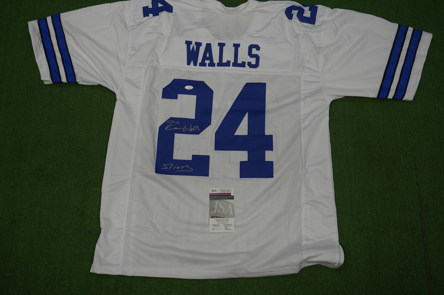 EVERSON WALLS DALLAS COWBOYS SIGNED JERSEY 3XL NY Giants w/57 Ints JSA COA