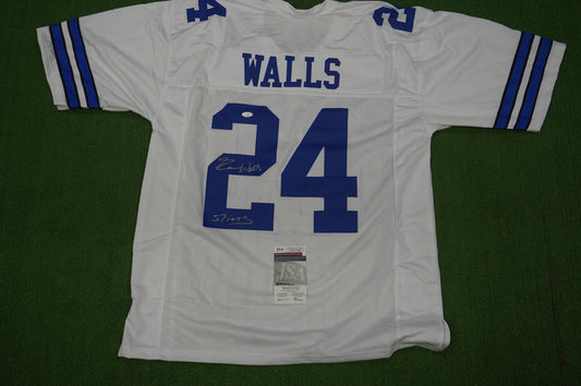 EVERSON WALLS DALLAS COWBOYS SIGNED JERSEY 3XL NY Giants w/57 Ints JSA COA